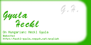 gyula heckl business card